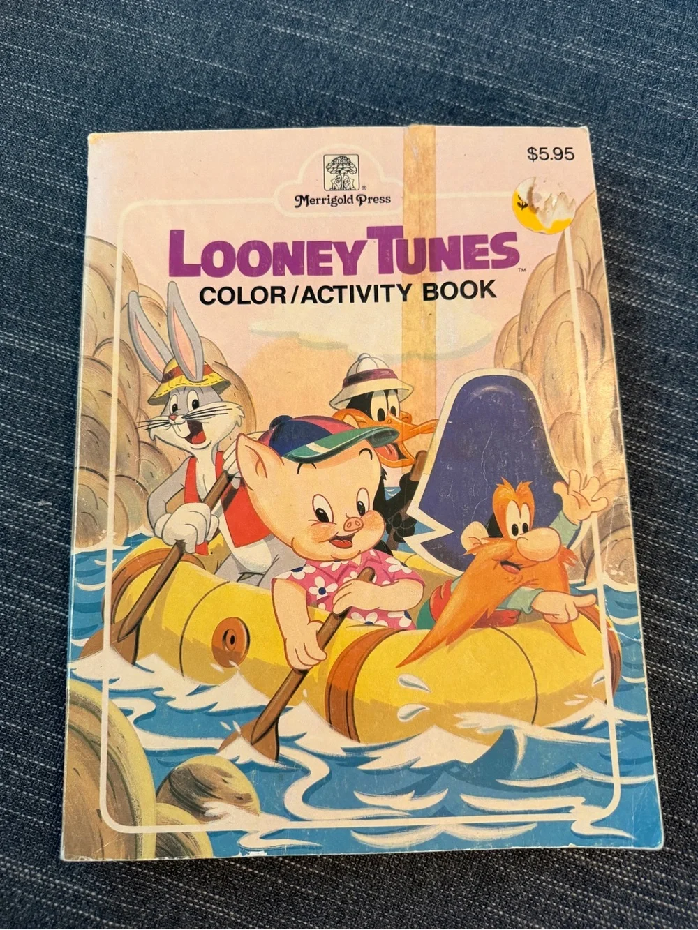 Vintage 1988 Looney Tunes Activity Book Bugs Bunny Daffy Porky Sam